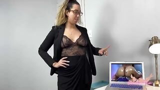 The angry wife caught her husband watching porn and now he must pay
