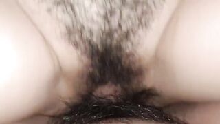 A nice man gets a creamy cumshot in the pussy of a woman