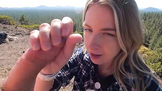 A blowjob on the top of the mountain is too risky