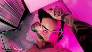 Horny little DOLL wants her special lollipop to cum on her face