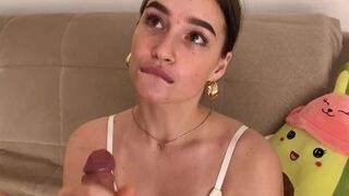 A man came for a gentle blowjob, but his dick was great