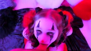 A kinky clown blowjob with a facial finish, just for you