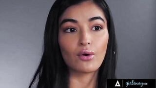 Cute casting girl Emily Willis gets intimate withJane Wilde
