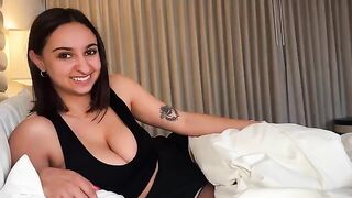 A hot girl is fucking her coworker in a hotel room, getting wild