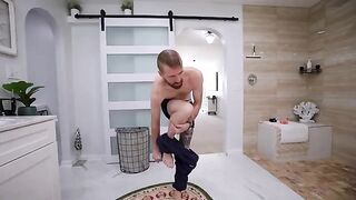 Stepbrother surprises hot step sis in the bathtub for fun