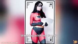 The young girl in the role of Violet Parr tries to seduce