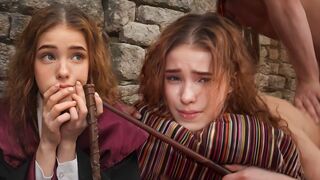 Hermione Granger tries out a new spell with her pussy
