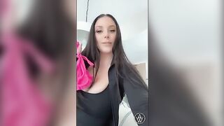 Busty brunette gets fucked in the hotel room by a cheating lover
