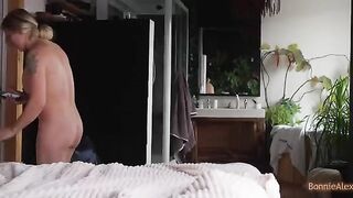 Alex caught Bonnie masturbating and helped her with a creamy finish