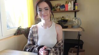 Nerdy girl shows her real face in the bedroom, proving she’s a pegging monster