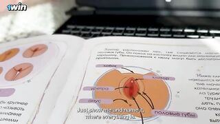 Stepmom explains to her stepson the secrets of female anatomy to avoid embarrassing situations