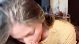 Amateur couple gets caught in a steamy POV action