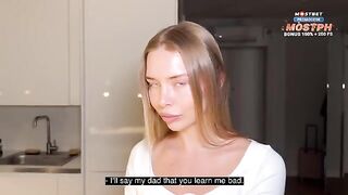 My pervert dad doesn't let me have sex, so my hot tutor does