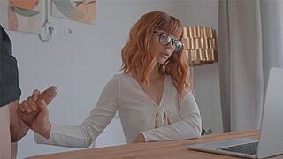 A sexy girl got fucked on a zoom meeting and received a creampie