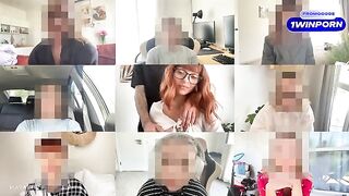 A sexy girl got fucked on a zoom meeting and received a creampie