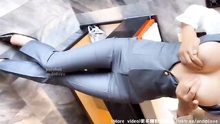 Female teacher gets no satisfaction at home, so she seduces her colleagues to play with her