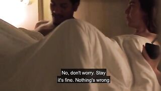 A step-niece is surprised to see her uncle walking naked in the house