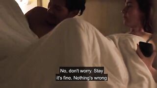 A step-niece is surprised to see her uncle walking naked in the house