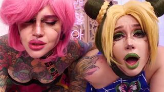 Purple Bitch is having anal sex adventures with JoJo and Nerwen X