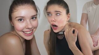 The guy pushed his cock in the girl’s bikini, she screamed with pleasure