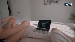 My step sister traded watching TV for sex with me