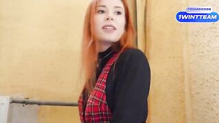 A busty girl got fucked in the vestibule and at a YouTuber’s place