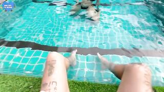 Best friend cheats on her BF, I fucked her in the pool