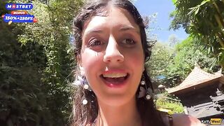 Public blowjob and cum walk by the waterfall, very risky!