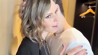 Babe went out for a night and met two guys to have fun