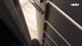 I was spying on my stepsister, she saw me and sucked my cock