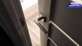 I was spying on my stepsister, she saw me and sucked my cock