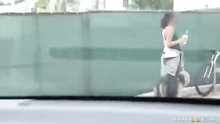 A man with his friends fucked in a car two whores