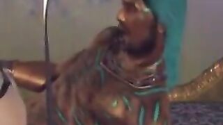 A brunette woman feels great when she is on a big dick