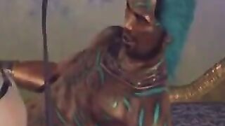 A brunette woman feels great when she is on a big dick