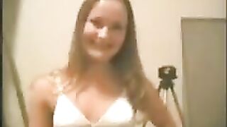 A nice guy has sex with a cute young girl in this hot homemade scene