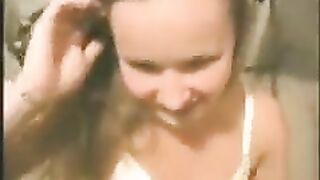 A nice guy has sex with a cute young girl in this hot homemade scene