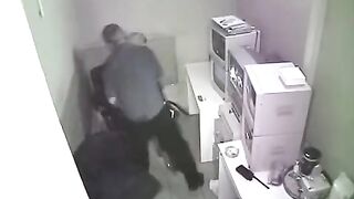 The man was photographed having sex at work without knowing a camera was there