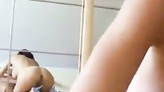 A couple enjoys intense and excellent suction in private