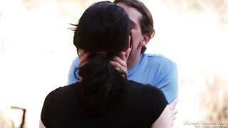 A hot chick is fucking in nature with her partner in this hot scene
