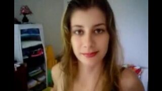 She lies, and the man swallows his sperm in her mouth