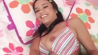 Young brunette has sex with her boyfriend with a big dick