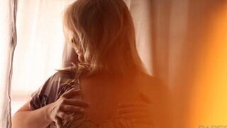 A sexy girl with big boobs has a massage and gets very excited