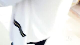 A blowjob from a cute girl while driving in a car