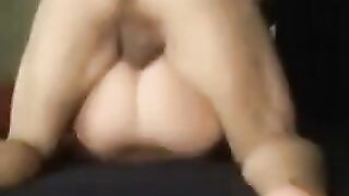 The wife asked her husband's friend to fuck her wet pussy crotch