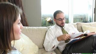 The girl seduced her stepfather and got a great cock