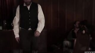 Pick-up guy bangs sexy MILF in the bar, cum on tits