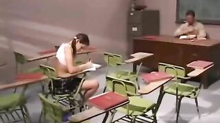 The teacher pushed the cancer into the mouth and finished it there