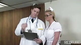 A hot doctor has sex with his nurse in the hospital setting