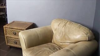 A wife, fired up by porn, attacks her husband with passion