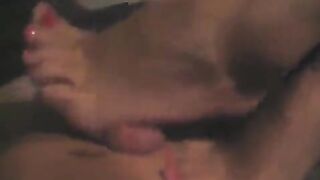 A guy masturbates his cock with his hand until he comes, all jerking action captured up close